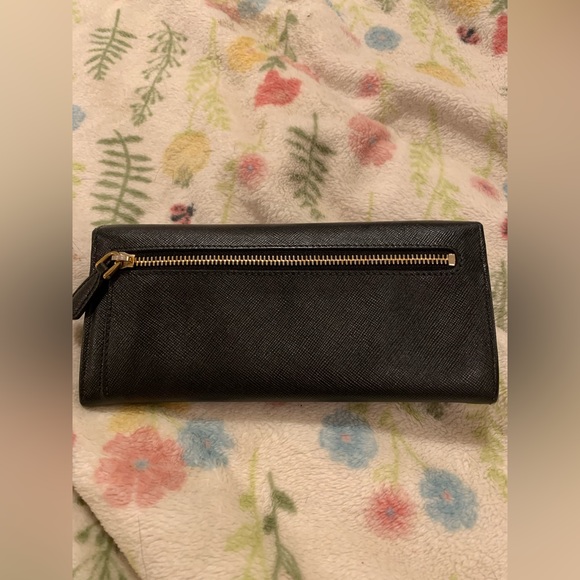 🔥 Authentic Prada Black Saffiano Leather Bow Continental Wallet🔥 - Picture 7 of 11